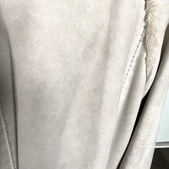 Elisa Cavaletti Daniela Dallavalle teddy jacket sz S beige Made in Italy - Picture 13 of 14